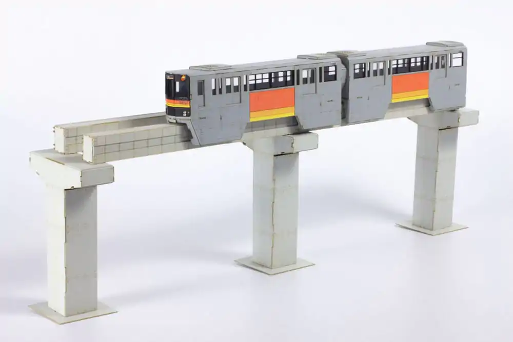Original Character Series 1000 1/150 Paper Model Kit Tama Intercity Monorail (2 cars) 24 cm product photo