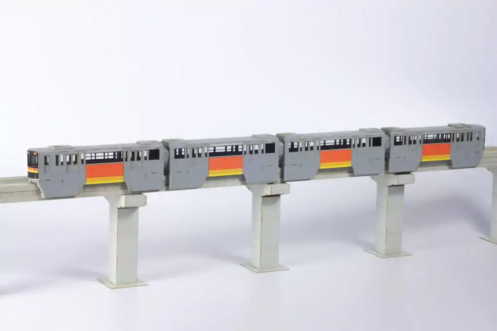 Original Character Series 1000 1/150 Paper Model Kit Tama Intercity Monorail (4 cars) 48 cm product photo