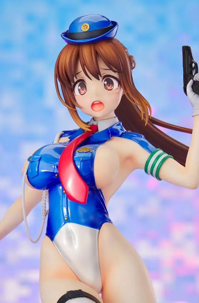 Original Character Thigt Works Series PVC Statue Job1: Cop Asahi Sakurada Antenna Shop LTD 25 cm product photo