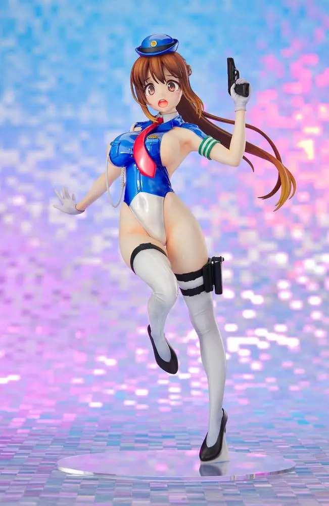 Original Character Thigt Works Series PVC Statue Job1: Cop Asahi Sakurada Antenna Shop LTD 25 cm product photo