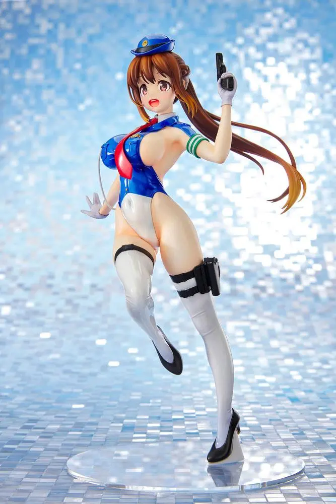 Original Character Thigt Works Series PVC Statue Job1: Cop Asahi Sakurada 25 cm product photo