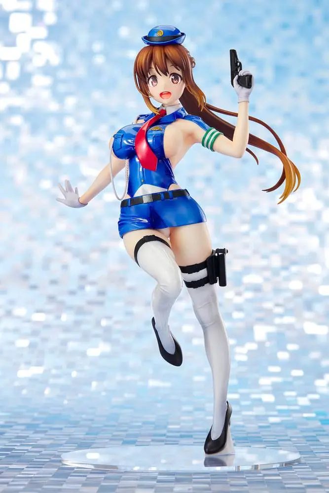 Original Character Thigt Works Series PVC Statue Job1: Cop Asahi Sakurada 25 cm product photo