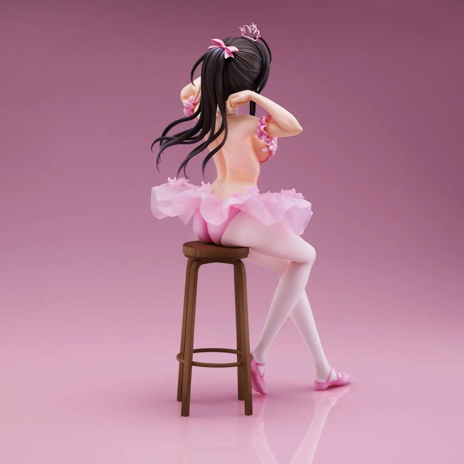 Original Character PVC Statue Anmi Illustration Flamingo Ballet Ponytail Girl 24 cm product photo