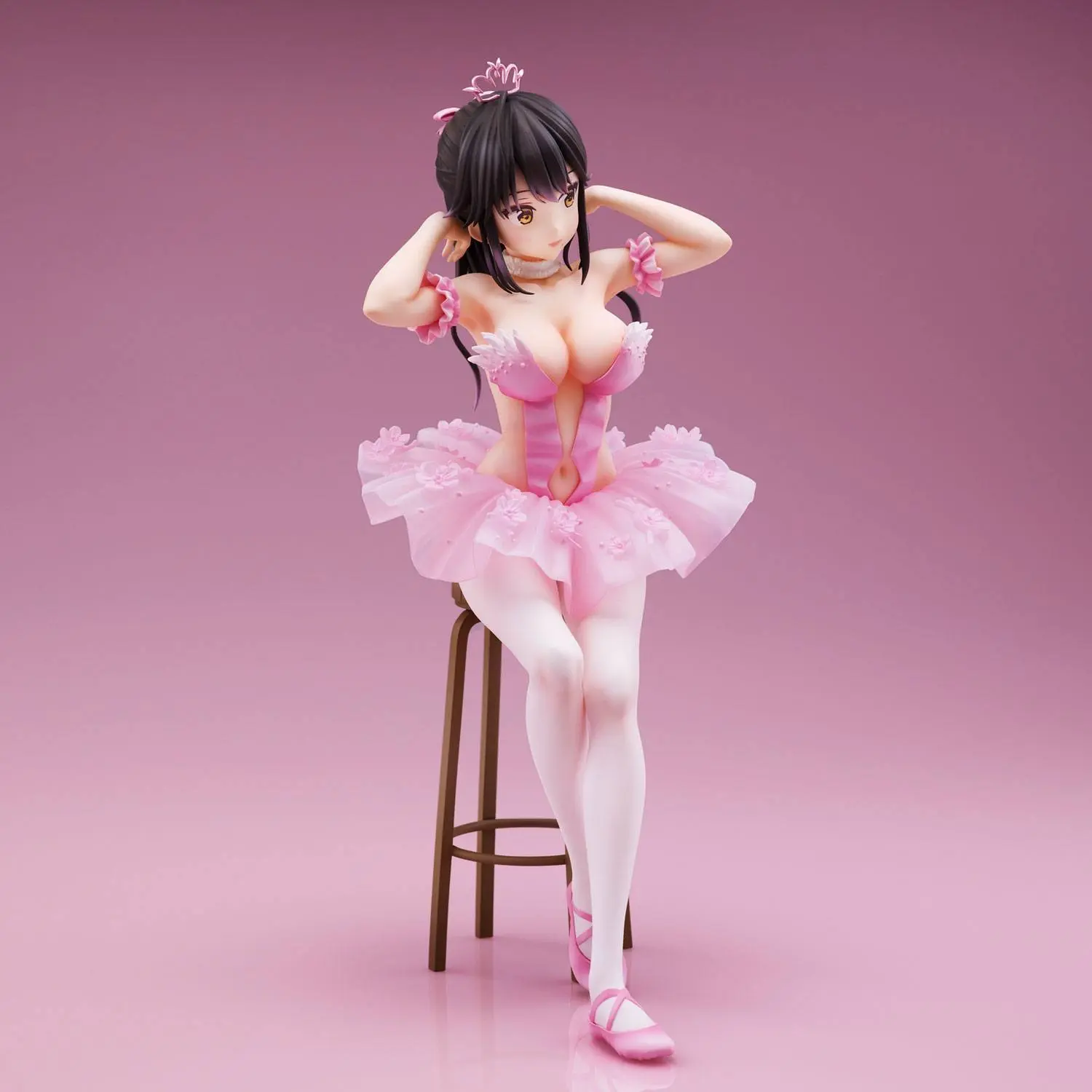 Original Character PVC Statue Anmi Illustration Flamingo Ballet Ponytail Girl 24 cm product photo