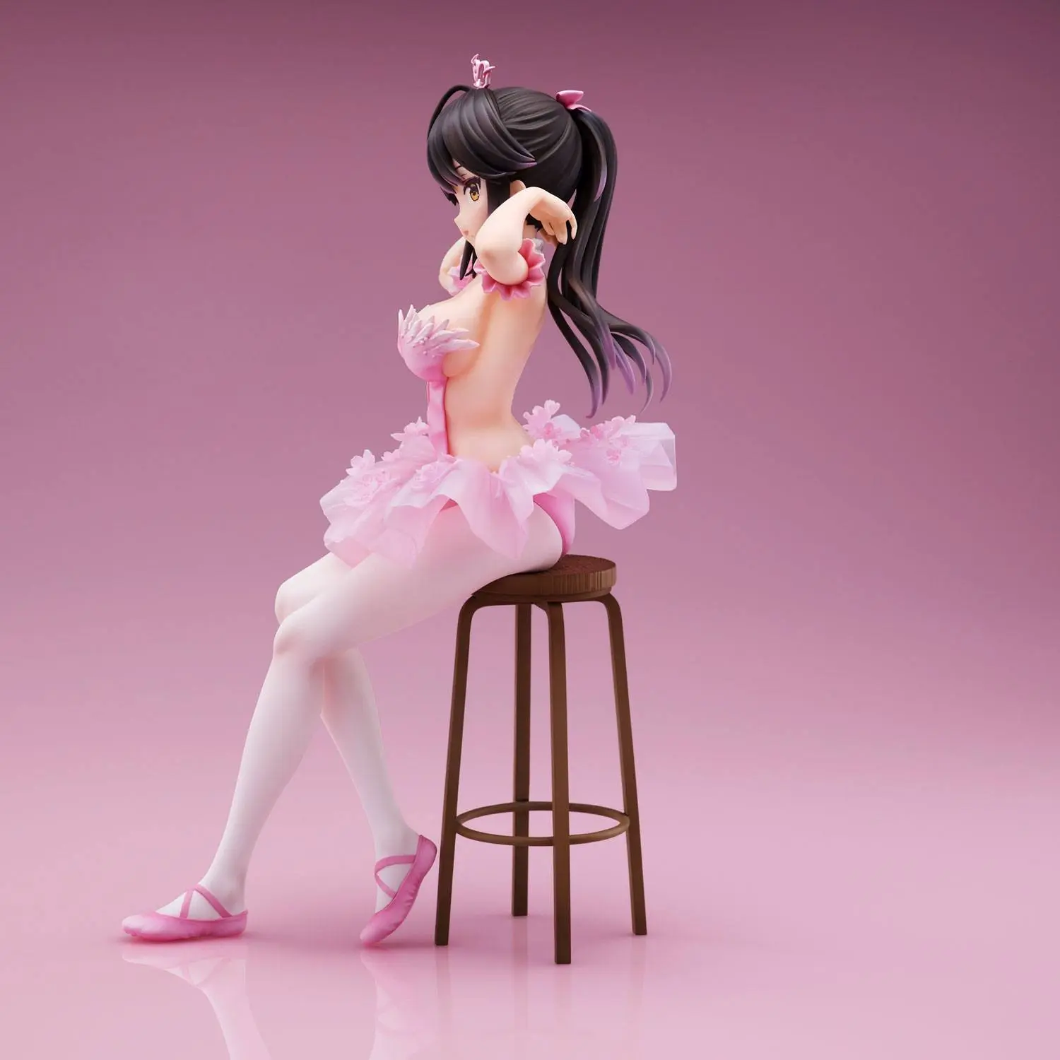Original Character PVC Statue Anmi Illustration Flamingo Ballet Ponytail Girl 24 cm product photo