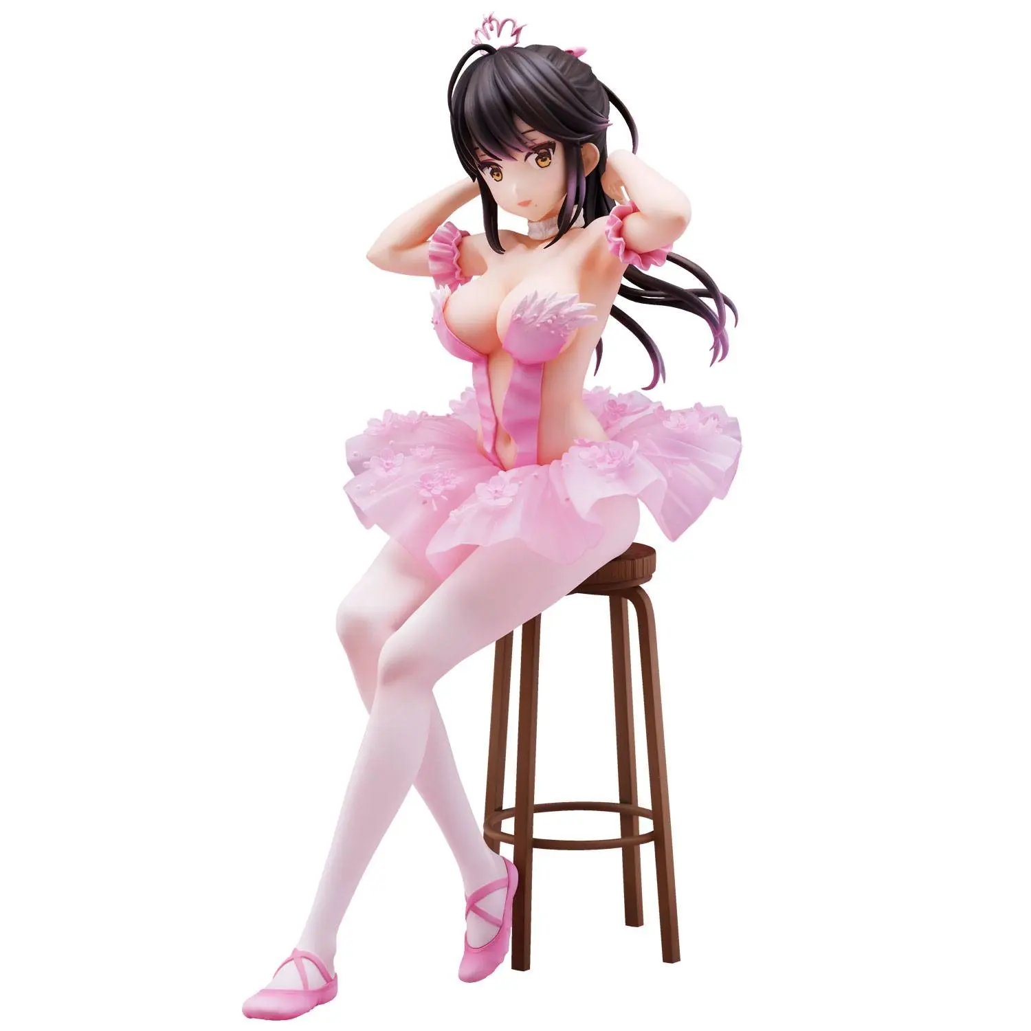 Original Character PVC Statue Anmi Illustration Flamingo Ballet Ponytail Girl 24 cm product photo