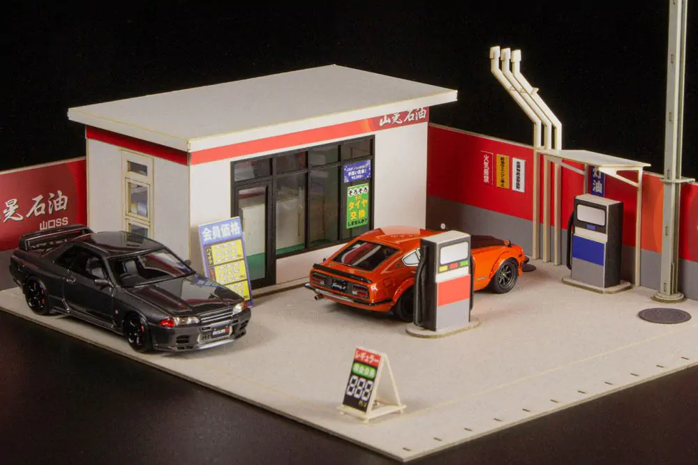 Original Illustration 1/64 Paper Model Kit 1/64 Gas Station 11 cm (re-run) termékfotó