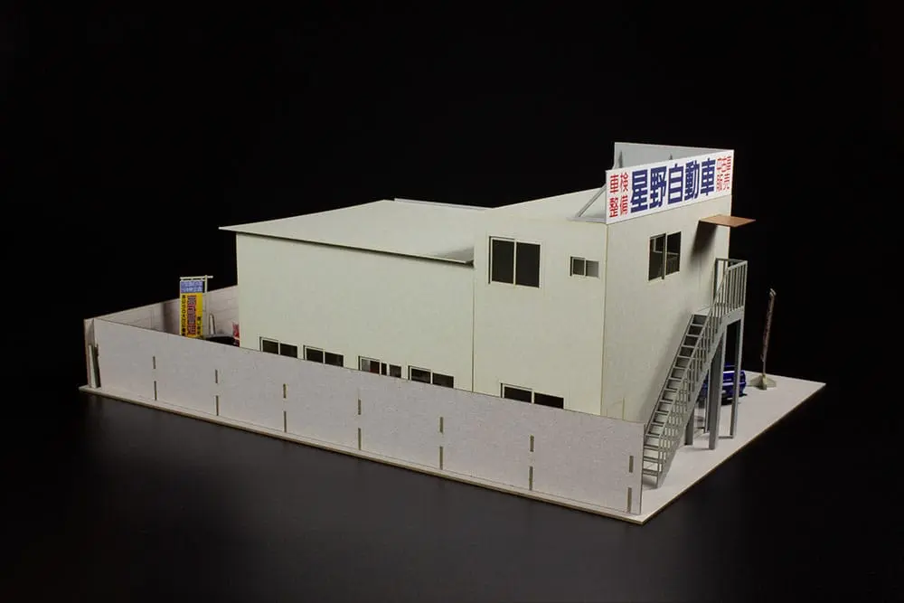 Original Illustration 1/80 Paper Model Kit 1/64 Auto garage - Great Cars Specialtyshop 10 cm product photo