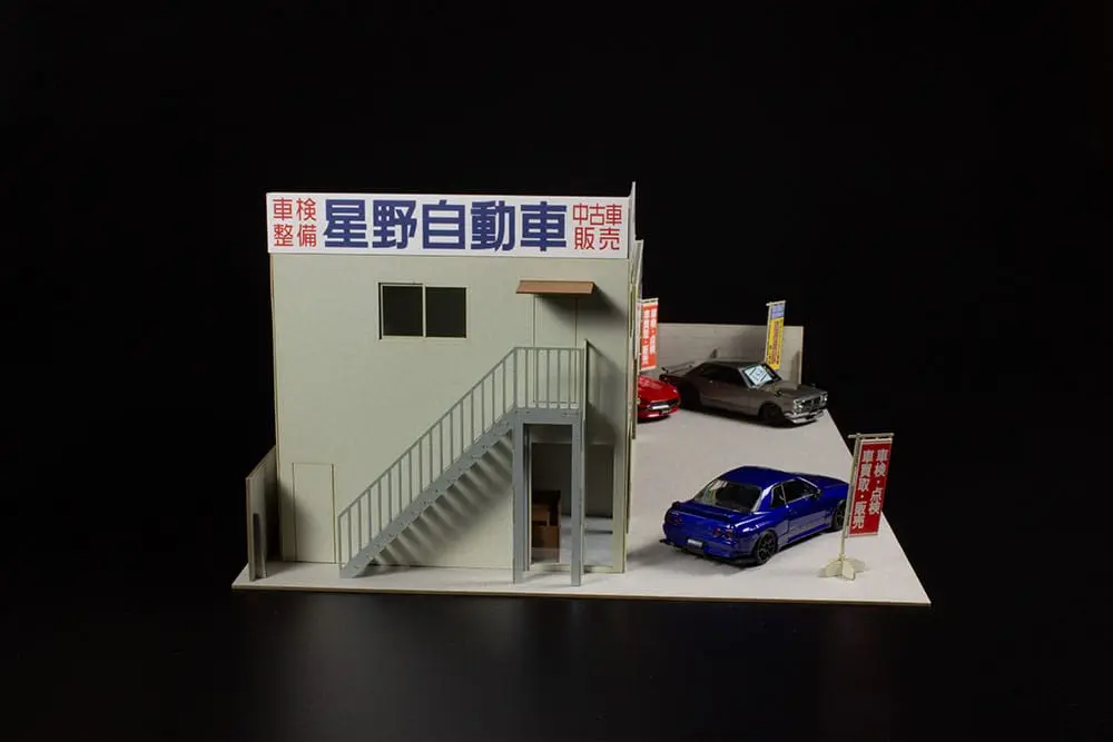 Original Illustration 1/80 Paper Model Kit 1/64 Auto garage - Great Cars Specialtyshop 10 cm product photo