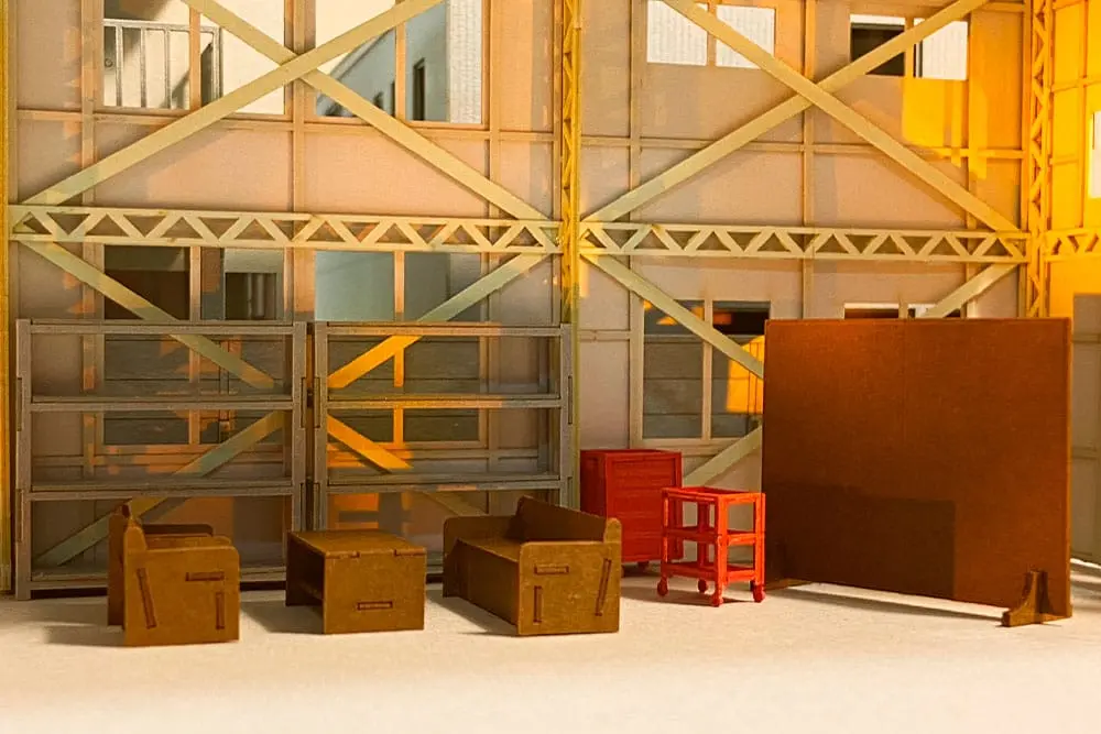 Original Illustration 1/80 Paper Model Kit 1/80 Factoryinterior Set (re-run) 3 cm product photo