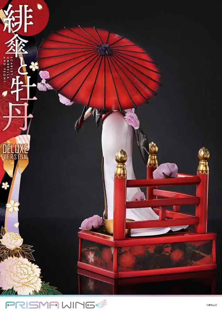 Original Illustration by Fuzichoco Prisma Wing PVC Statue 1/7 Scarlet Umbrella And Peony Deluxe Version 32 cm termékfotó