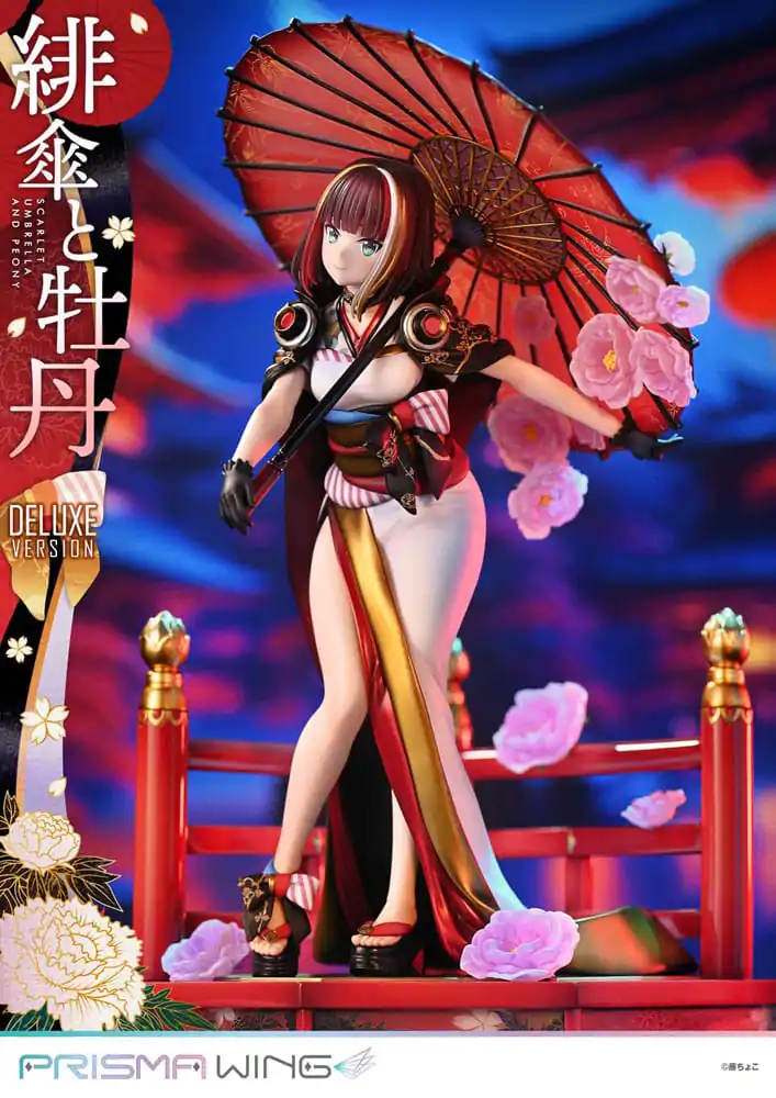 Original Illustration by Fuzichoco Prisma Wing PVC Statue 1/7 Scarlet Umbrella And Peony Deluxe Version 32 cm termékfotó