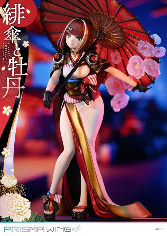 Original Illustration by Fuzichoco Prisma Wing PVC Statue 1/7 Scarlet Umbrella And Peony Deluxe Version 32 cm termékfotó