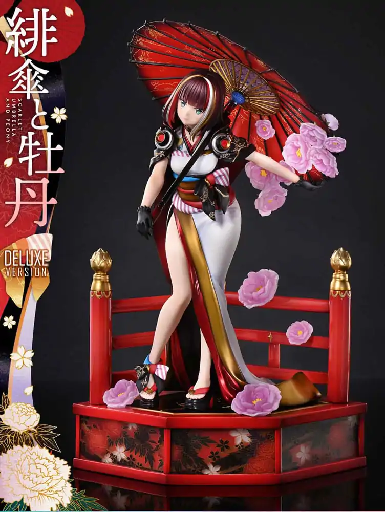 Original Illustration by Fuzichoco Prisma Wing PVC Statue 1/7 Scarlet Umbrella And Peony Deluxe Version 32 cm termékfotó