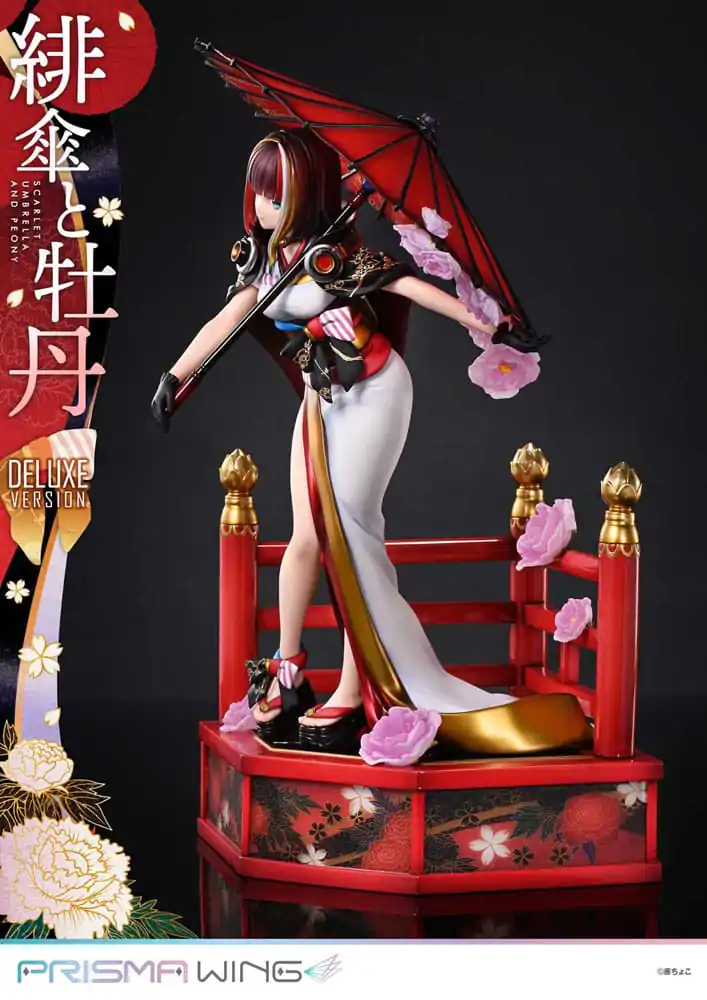 Original Illustration by Fuzichoco Prisma Wing PVC Statue 1/7 Scarlet Umbrella And Peony Deluxe Version 32 cm termékfotó