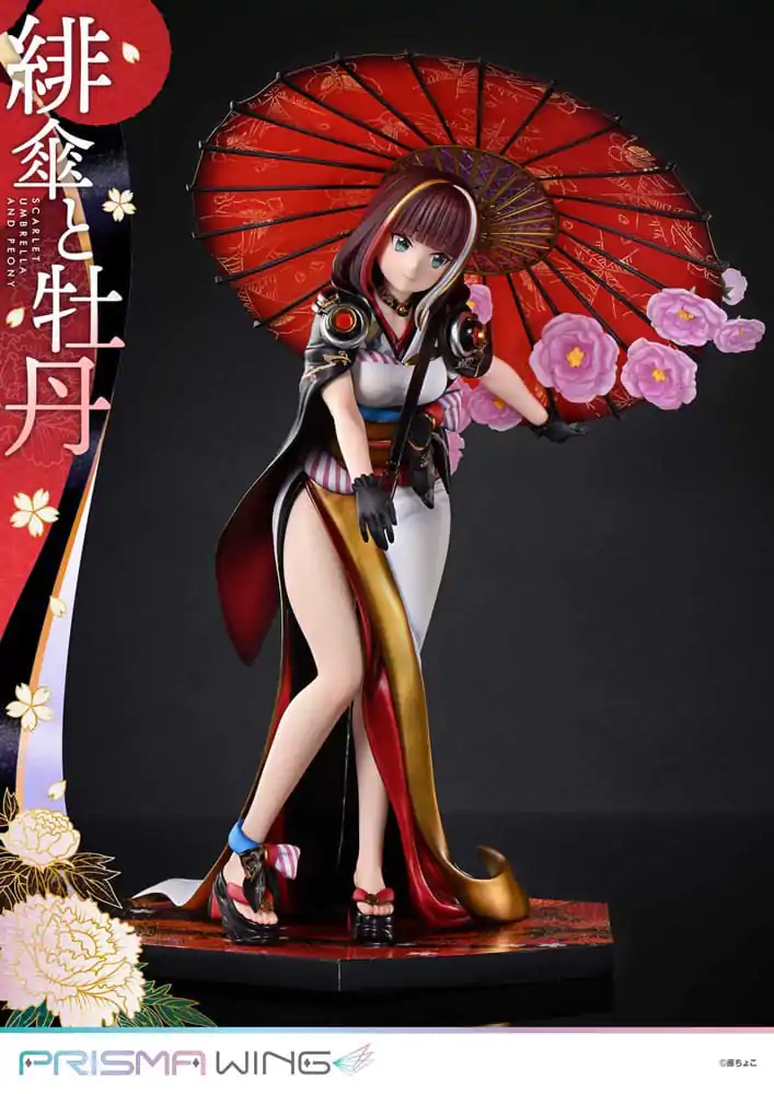 Original Illustration by Fuzichoco Prisma Wing PVC Statue 1/7 Scarlet Umbrella And Peony Deluxe Version 32 cm termékfotó