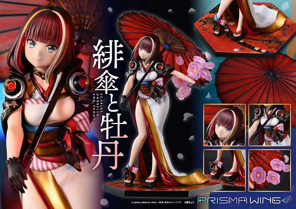 Original Illustration by Fuzichoco Prisma Wing PVC Statue 1/7 Scarlet Umbrella And Peony 28 cm termékfotó