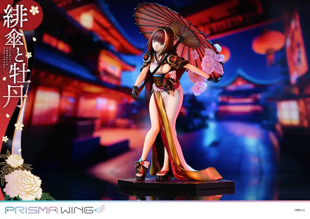 Original Illustration by Fuzichoco Prisma Wing PVC Statue 1/7 Scarlet Umbrella And Peony 28 cm termékfotó