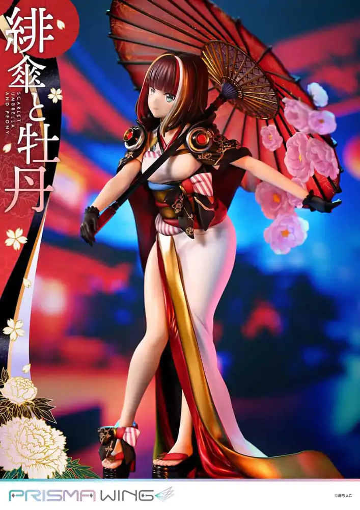 Original Illustration by Fuzichoco Prisma Wing PVC Statue 1/7 Scarlet Umbrella And Peony 28 cm termékfotó