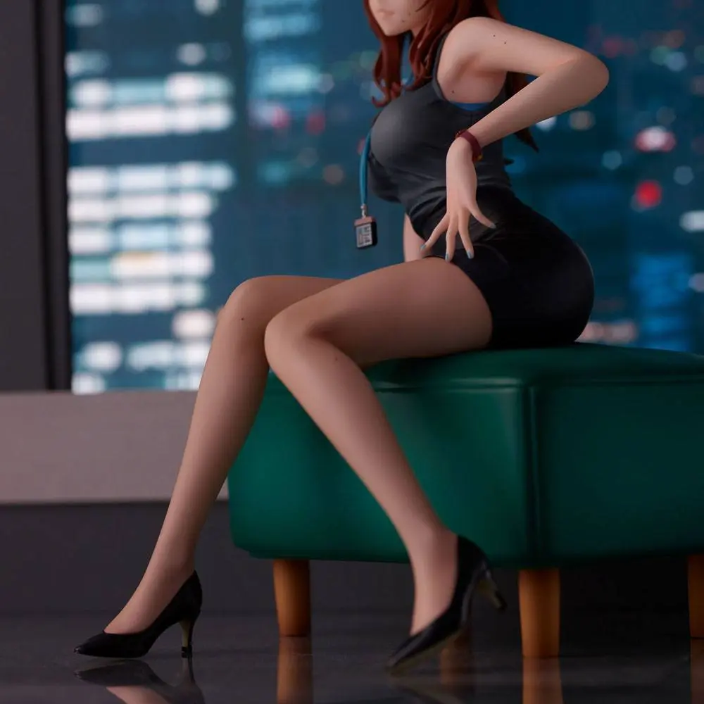 Original Illustration PVC Statue Doshima Illustration Senior Office Lady With Many Moles 23 cm product photo