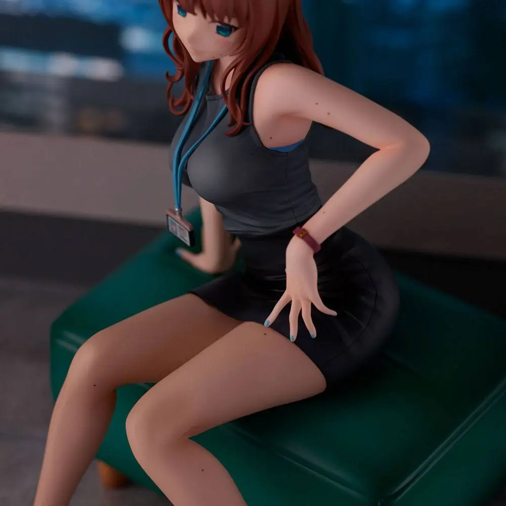 Original Illustration PVC Statue Doshima Illustration Senior Office Lady With Many Moles 23 cm product photo