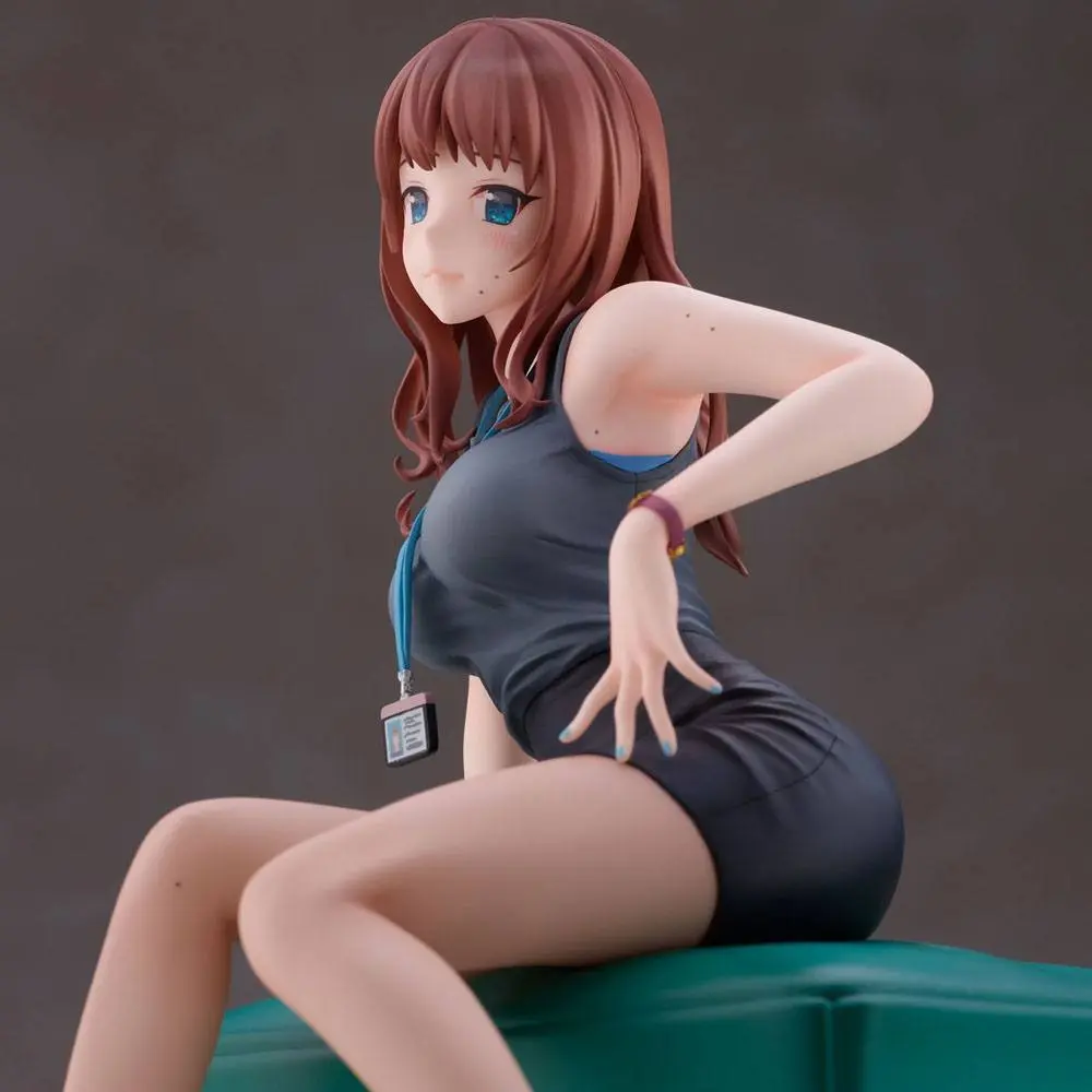 Original Illustration PVC Statue Doshima Illustration Senior Office Lady With Many Moles 23 cm product photo