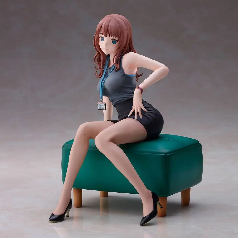 Original Illustration PVC Statue Doshima Illustration Senior Office Lady With Many Moles 23 cm product photo