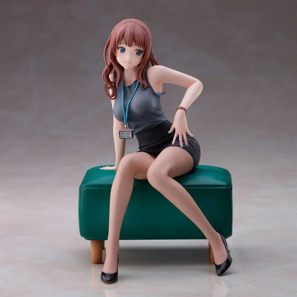 Original Illustration PVC Statue Doshima Illustration Senior Office Lady With Many Moles 23 cm product photo