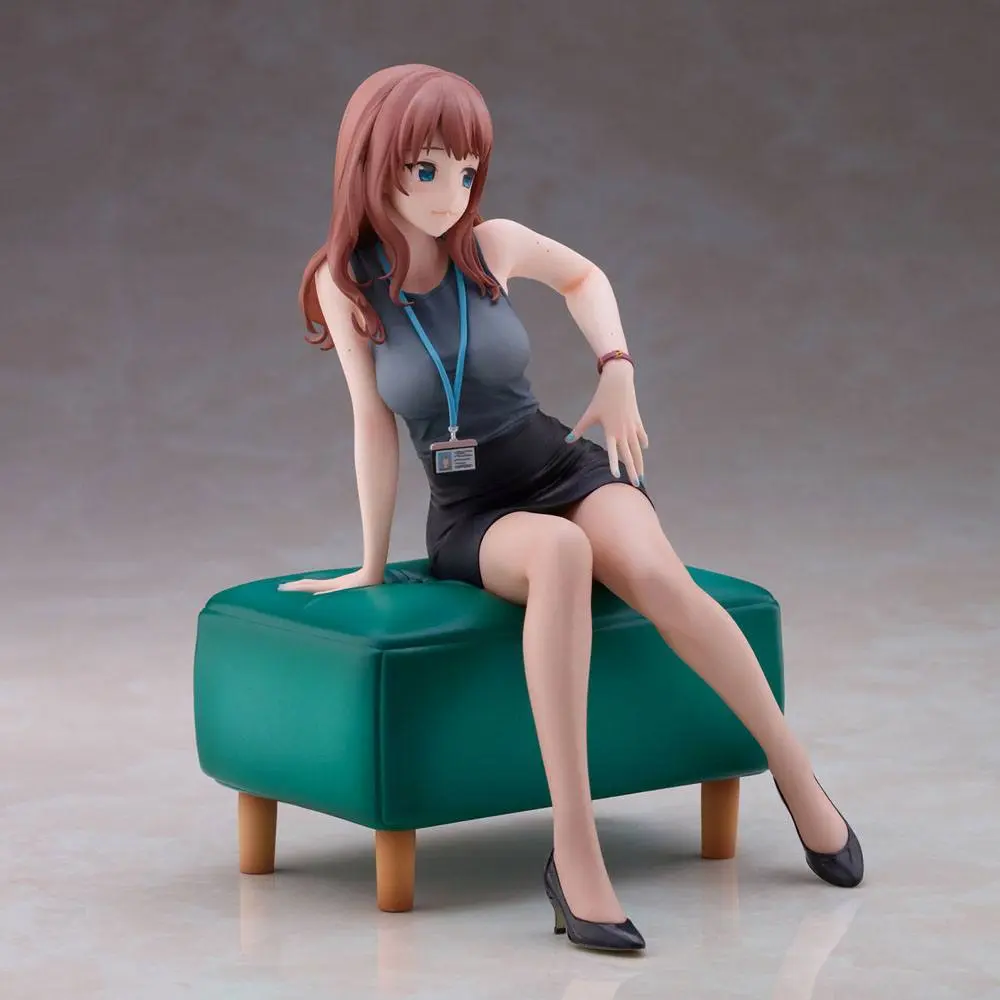 Original Illustration PVC Statue Doshima Illustration Senior Office Lady With Many Moles 23 cm product photo