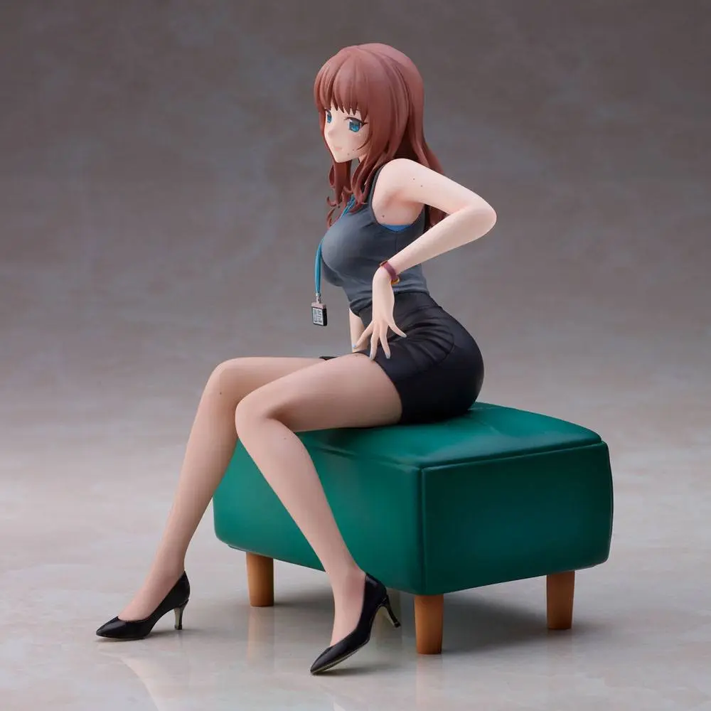 Original Illustration PVC Statue Doshima Illustration Senior Office Lady With Many Moles 23 cm product photo