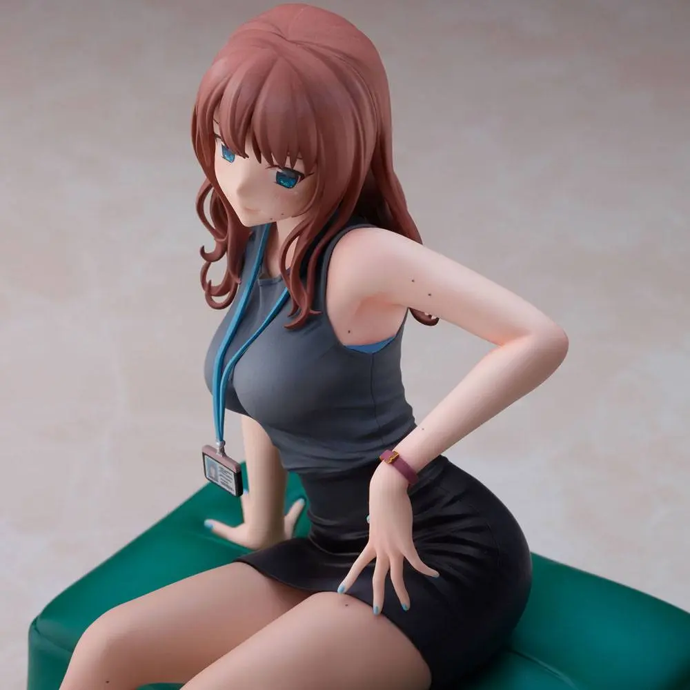 Original Illustration PVC Statue Doshima Illustration Senior Office Lady With Many Moles 23 cm product photo