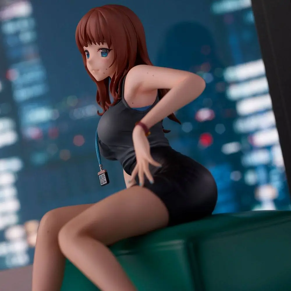 Original Illustration PVC Statue Doshima Illustration Senior Office Lady With Many Moles 23 cm product photo