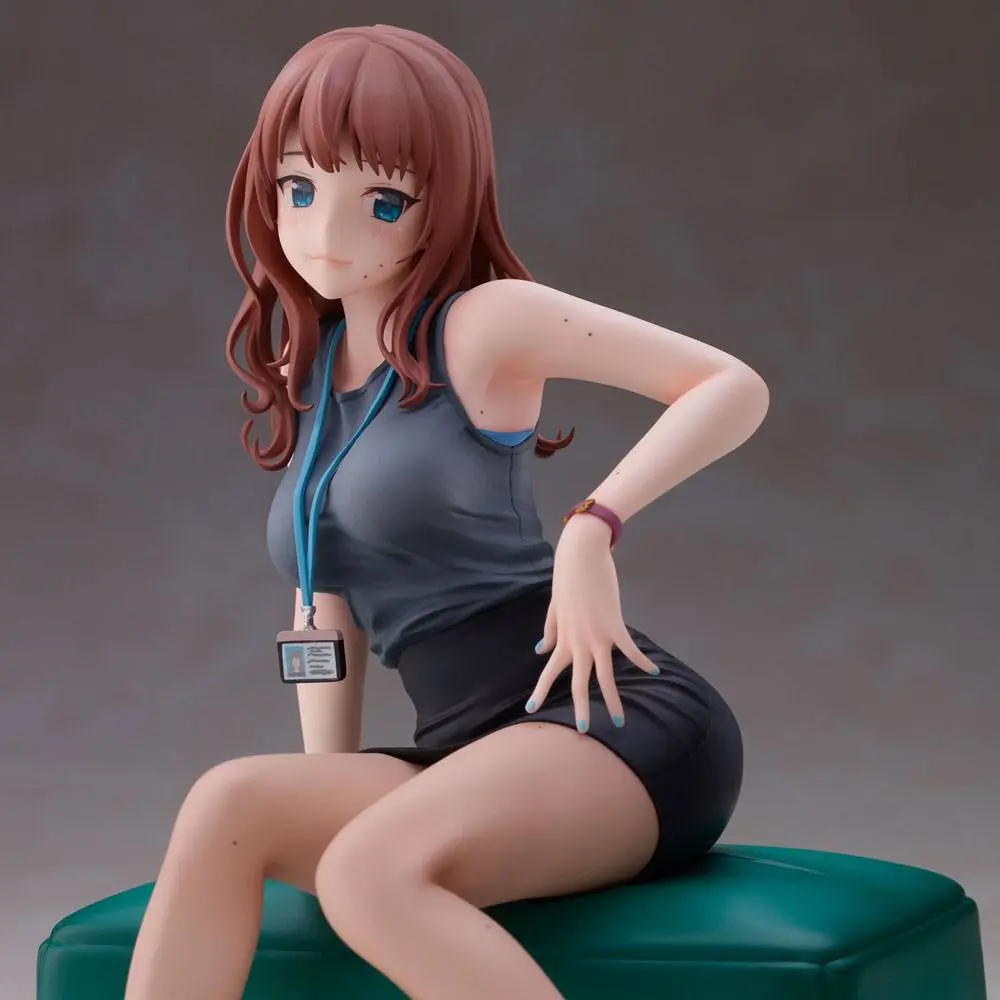 Original Illustration PVC Statue Doshima Illustration Senior Office Lady With Many Moles 23 cm product photo