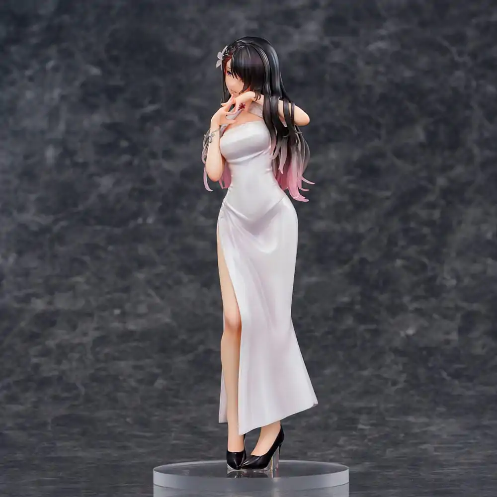 Original Illustration PVC Statue Mai Okuma illustration Healing-type white chinese dress lady 26 cm product photo