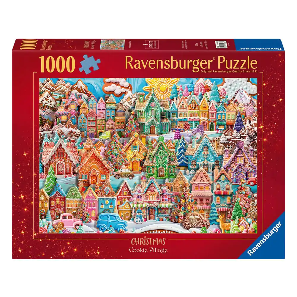 Original Ravensburger Quality Jigsaw Puzzle Christmas Cookie Village (1000 pieces) product photo