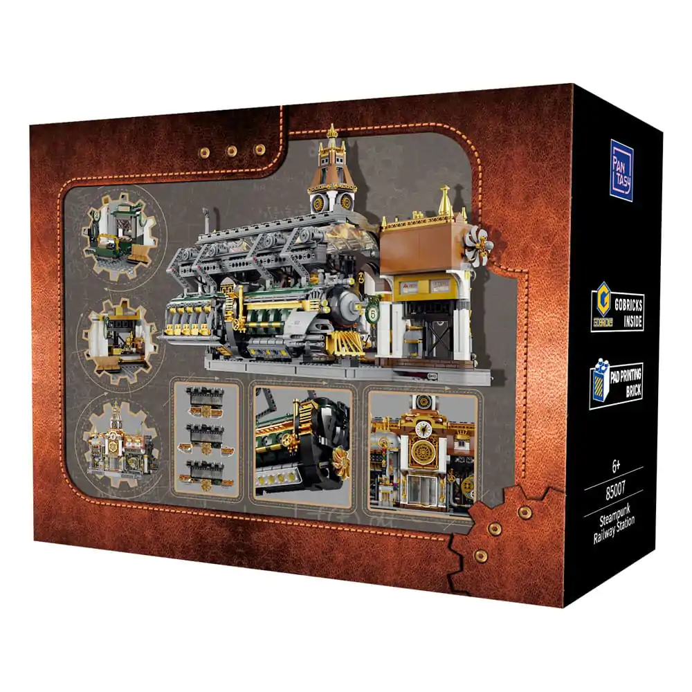 Original-Steampunk Series Construction Set Steampunk Railway Station 36 cm product photo