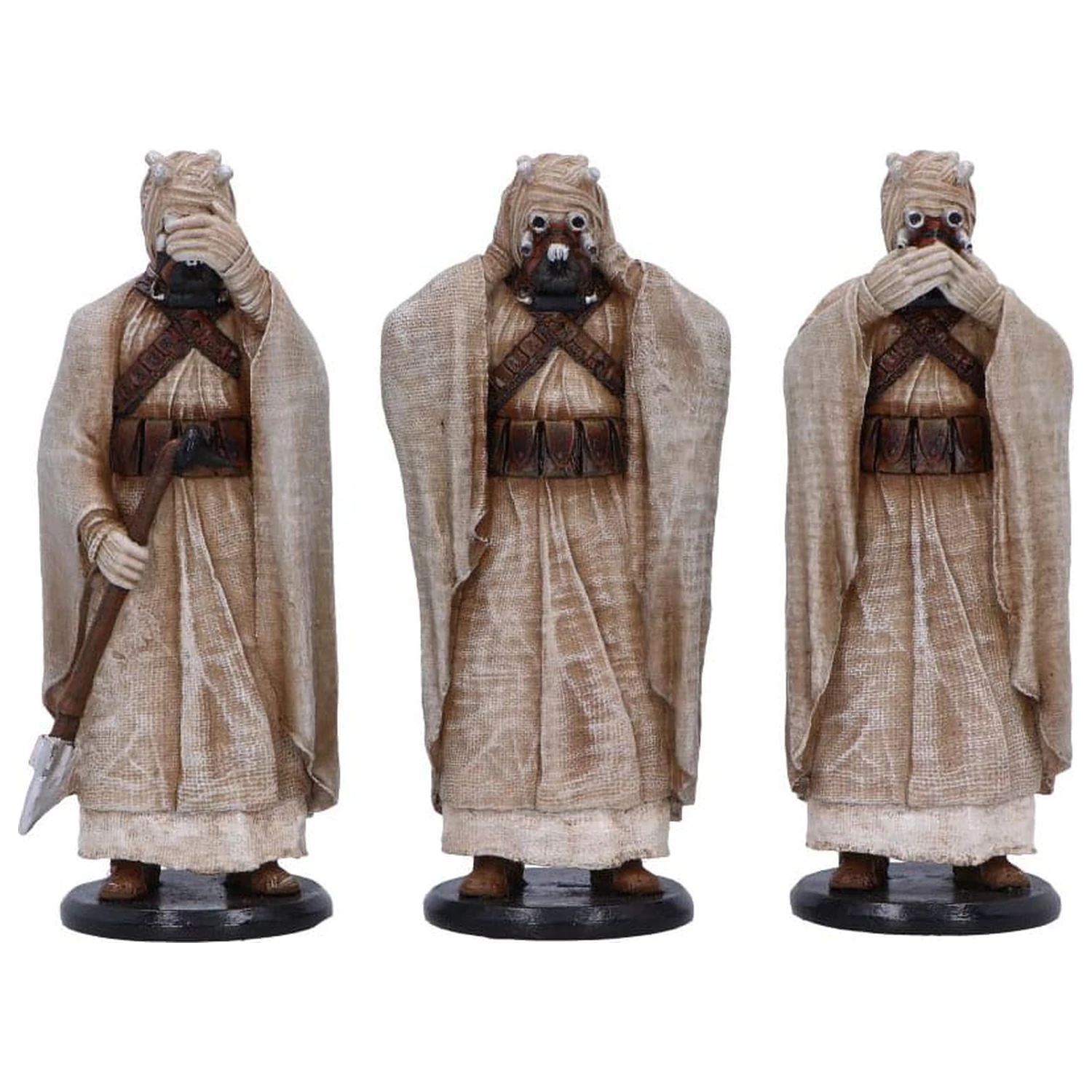 Original Stormtrooper Statue Three Wise Tusken Raiders 14 cm   product photo