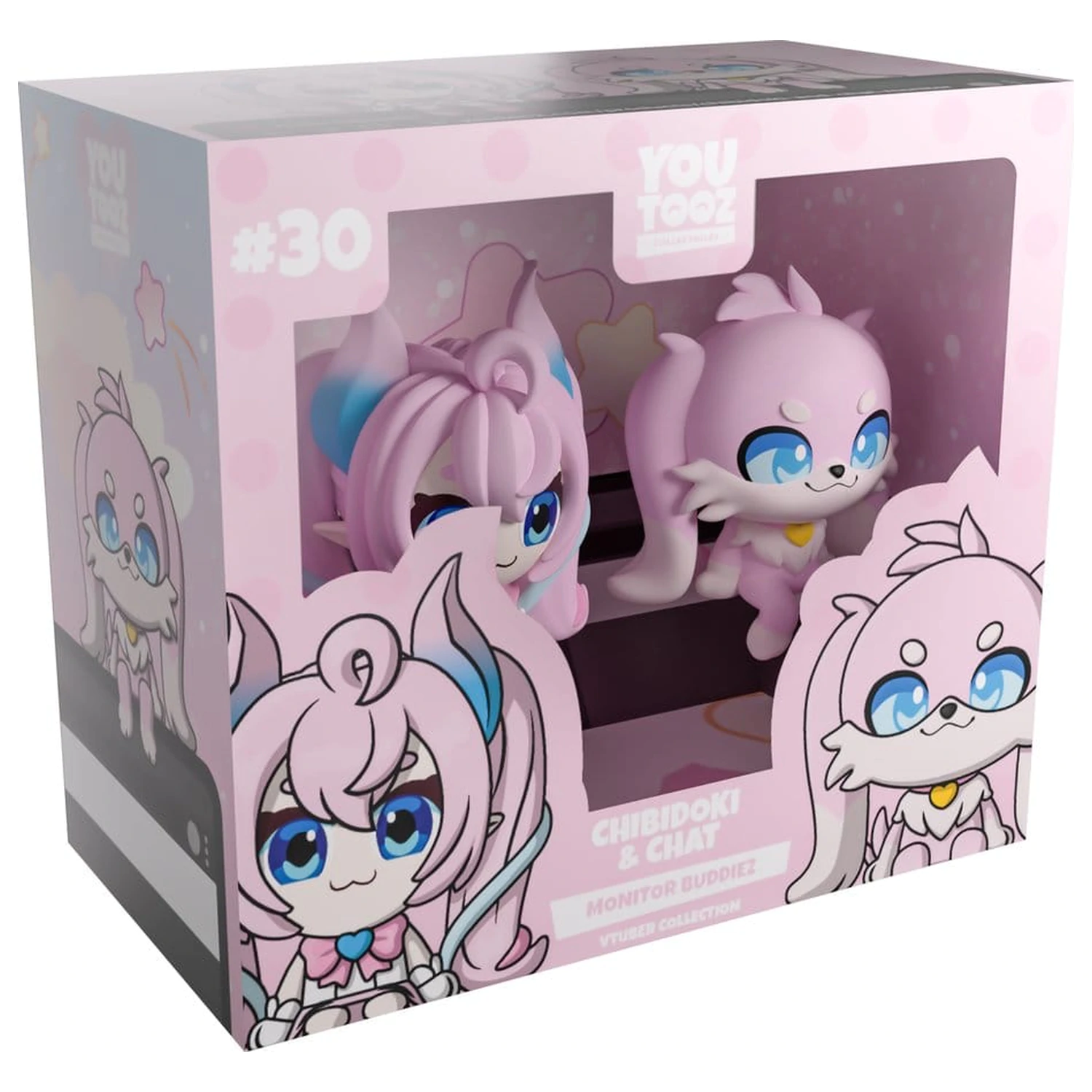 Original Vinyl Figures Chibidoki & Chat Monitor Buddiez 7 cm product photo