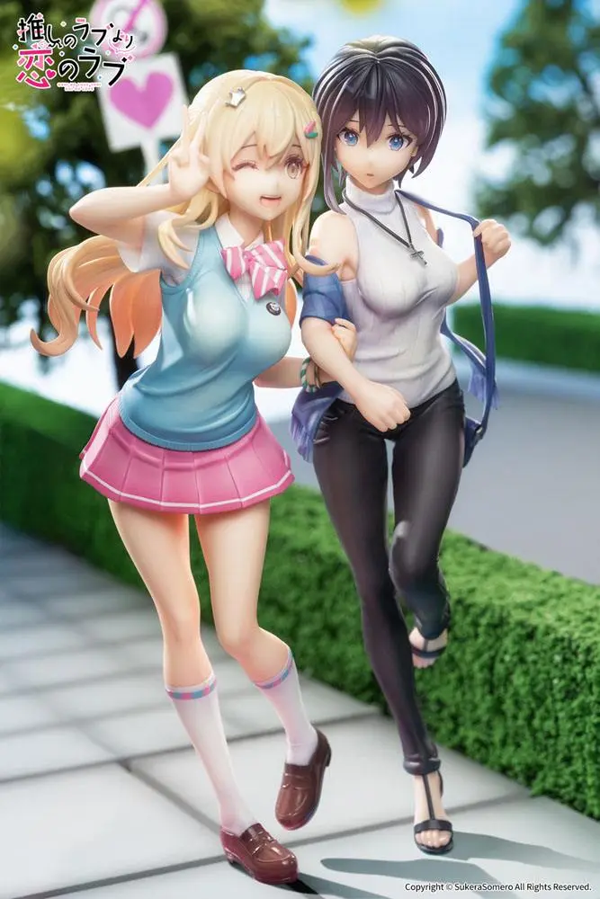 OshiRabu: Waifus Over Husbandos Statue 2-Pack 1/7 Ren Furutachi &amp; Akuru Hayahoshi 23 cm product photo