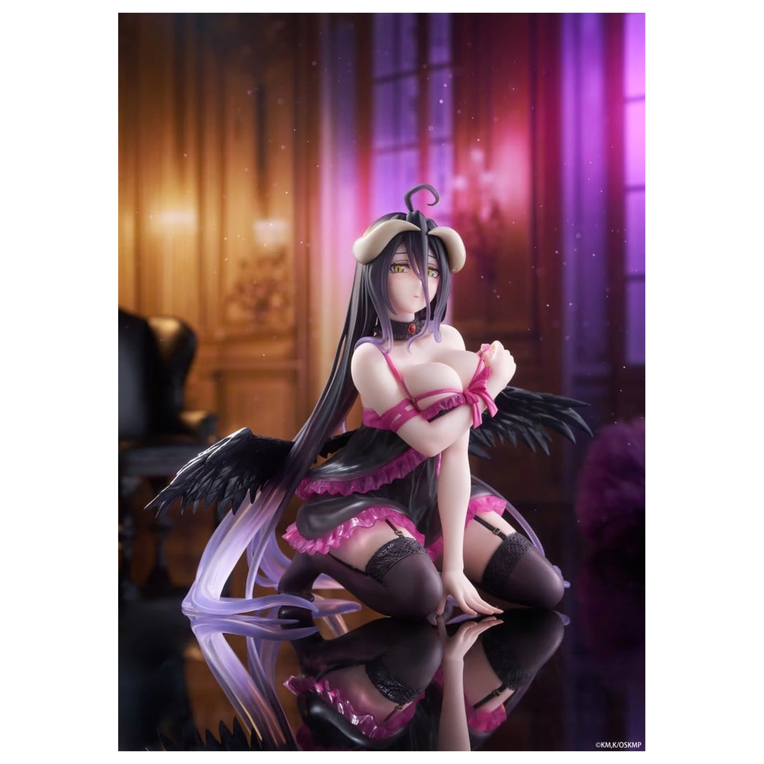 Overlord Desktop Cute PVC Figure Albedo (Negligee ver.) 13 cm product photo