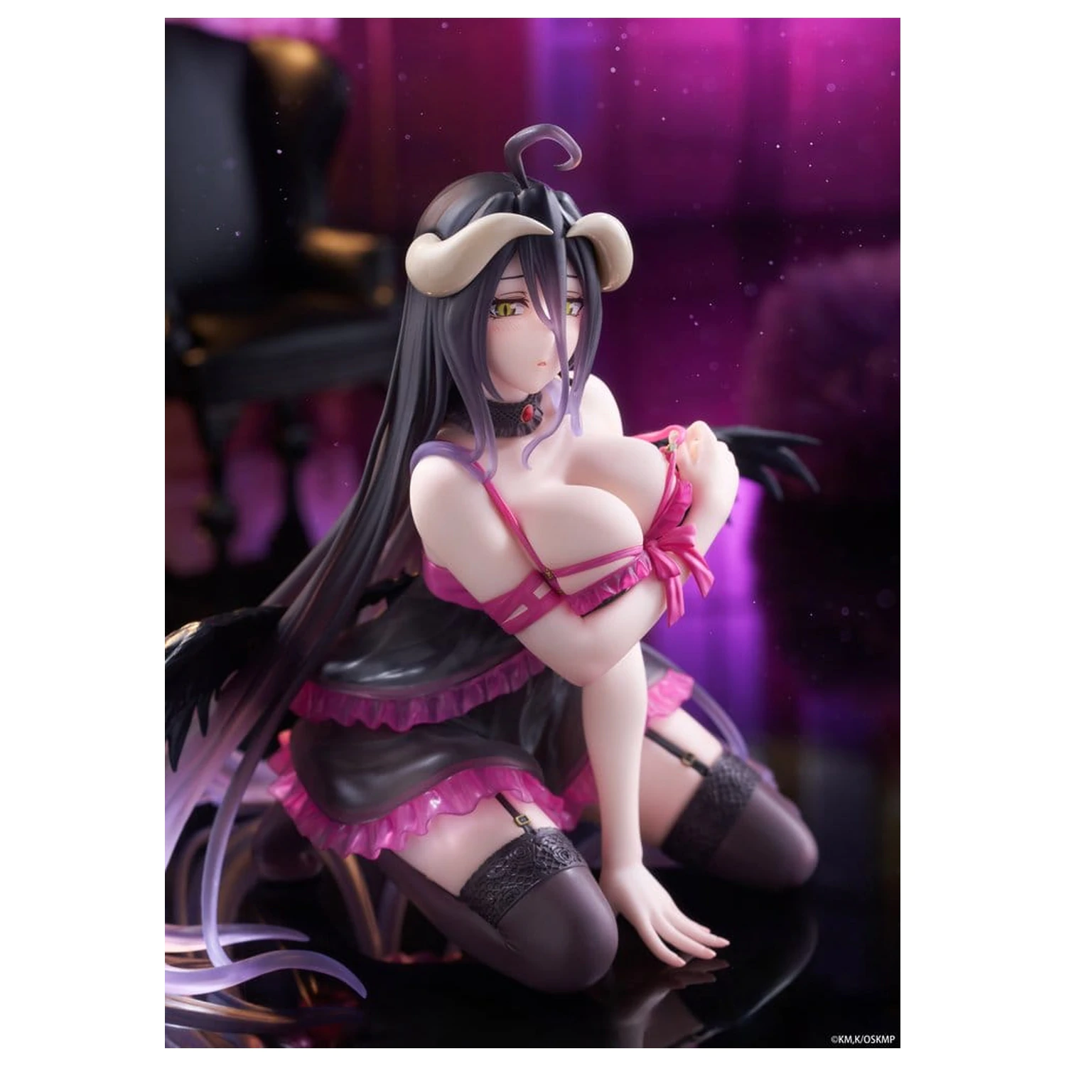 Overlord Desktop Cute PVC Figure Albedo (Negligee ver.) 13 cm product photo