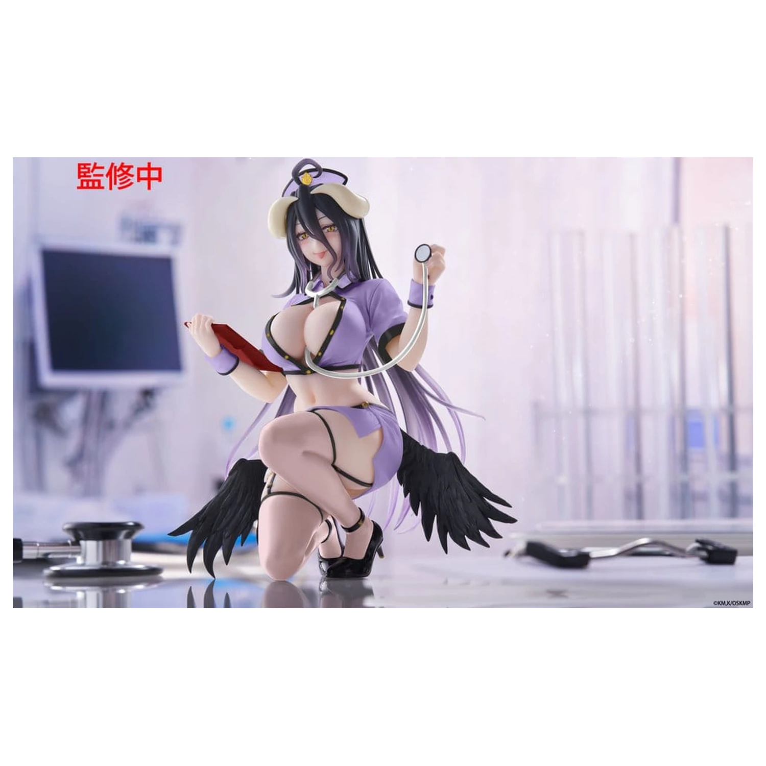 Overlord PVC Figure Desktop Cute Albedo (Nurse Ver.) Renewal 13 cm product photo
