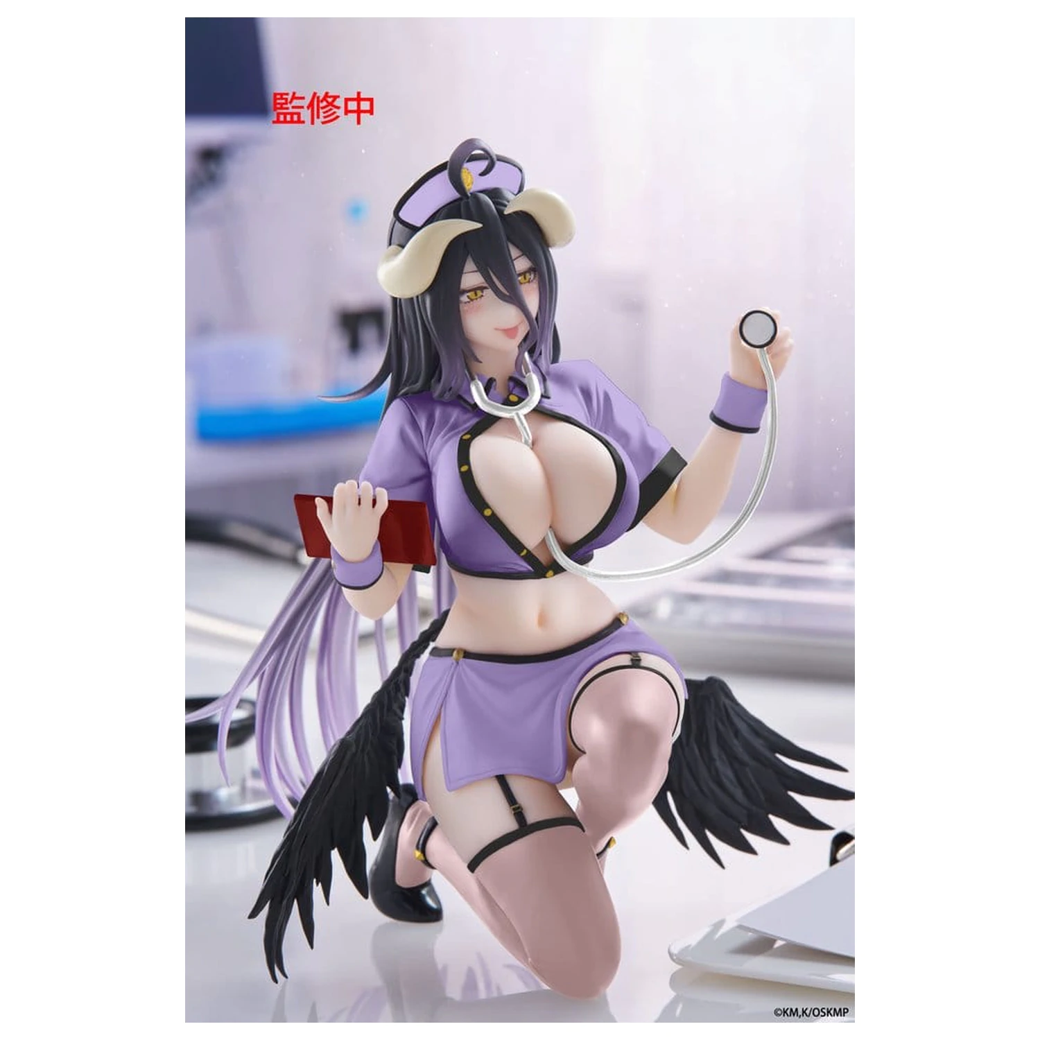 Overlord PVC Figure Desktop Cute Albedo (Nurse Ver.) Renewal 13 cm product photo