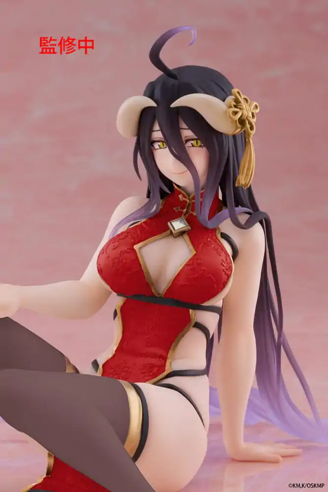 Overlord PVC Statue Desktop Cute Figure Albedo Chinese Dress Ver. Renewal 13 cm product photo