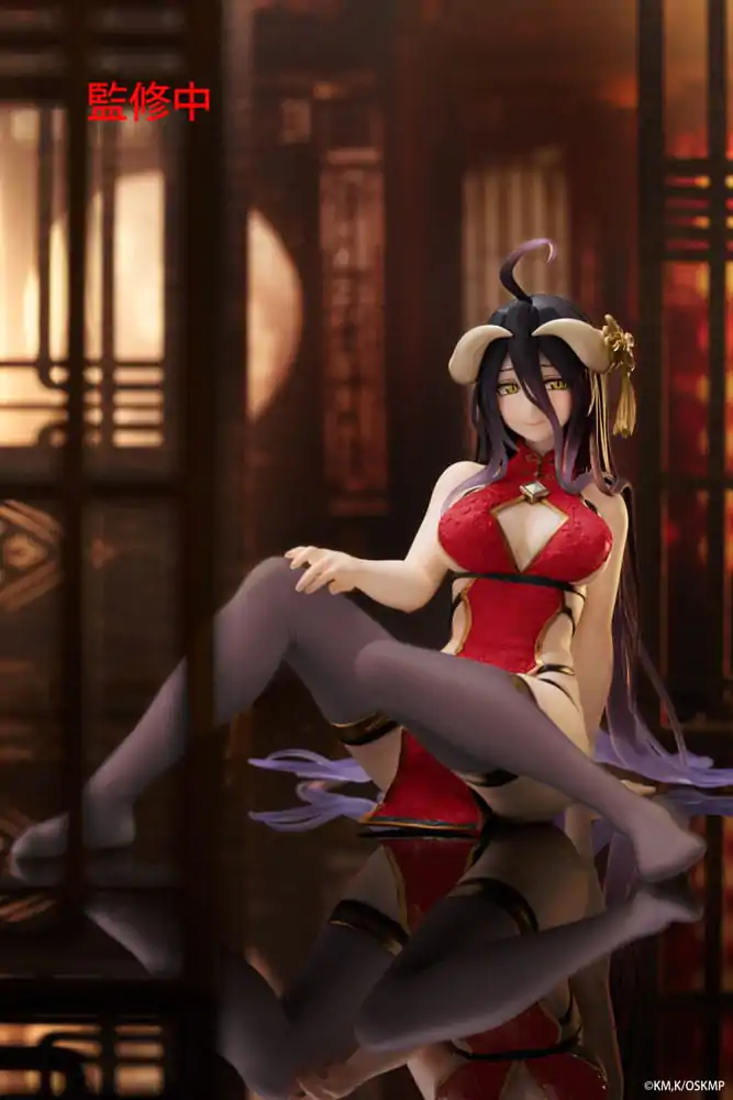 Overlord PVC Statue Desktop Cute Figure Albedo Chinese Dress Ver. Renewal 13 cm product photo