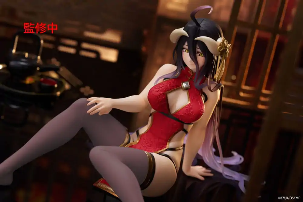 Overlord PVC Statue Desktop Cute Figure Albedo Chinese Dress Ver. Renewal 13 cm product photo