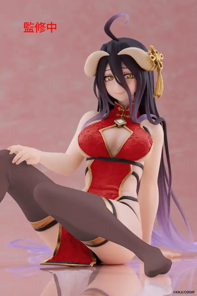 Overlord PVC Statue Desktop Cute Figure Albedo Chinese Dress Ver. Renewal 13 cm product photo