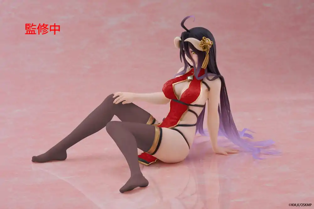Overlord PVC Statue Desktop Cute Figure Albedo Chinese Dress Ver. Renewal 13 cm product photo