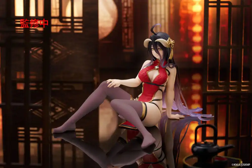 Overlord PVC Statue Desktop Cute Figure Albedo Chinese Dress Ver. Renewal 13 cm product photo