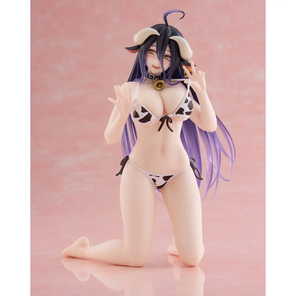 Overlord PVC Statue Desktop Cute Figure Albedo Cow-Print Swimsuit Ver. 15 cm product photo